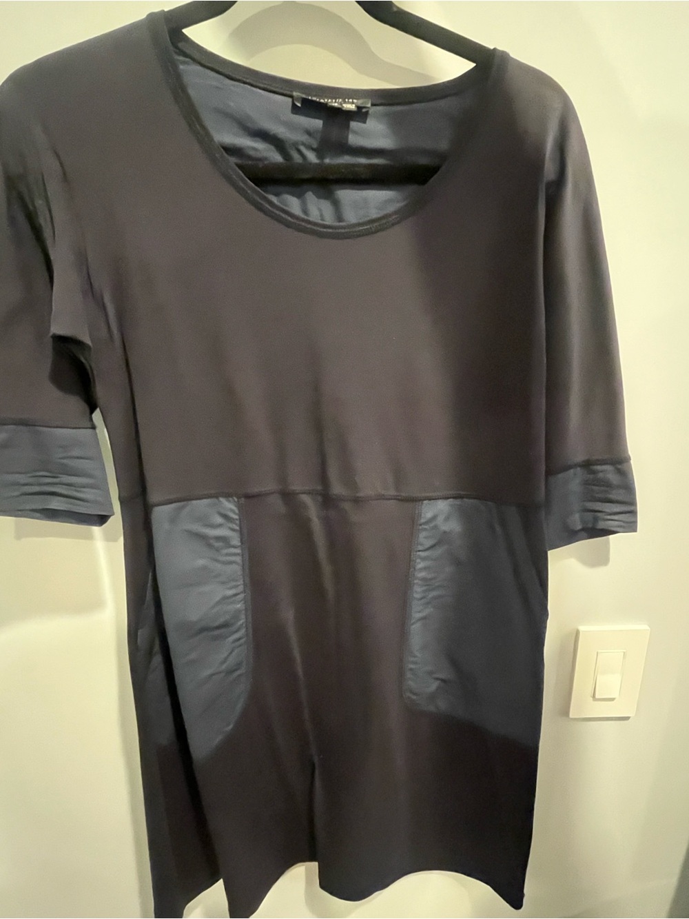Lafayette 148 Women's Navy Short-Sleeve Pocket T-shirt Dress - Navy